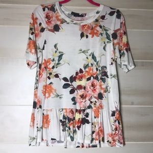 Floral peplum top